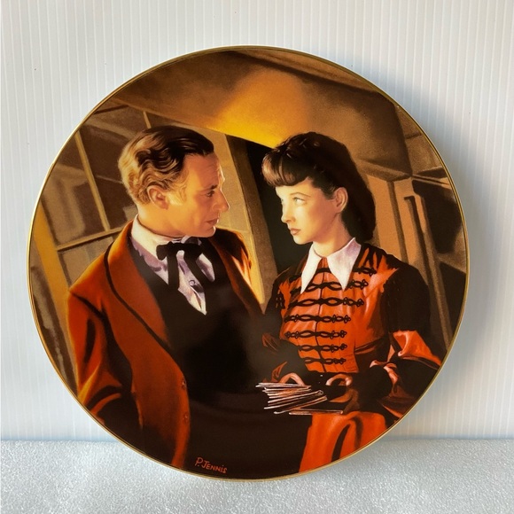 Vintage 1992 Gone With The Wind "Scarlett Gets Down to Business" Ceramic Plate - Picture 1 of 13